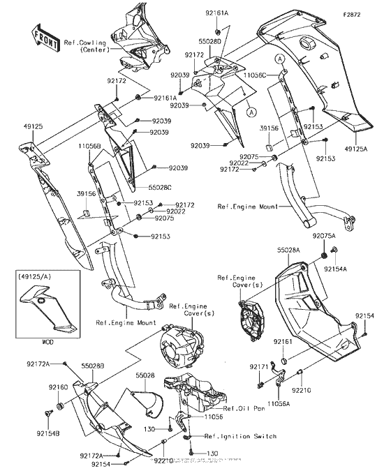 KLZ1000 Обтекатель нижний