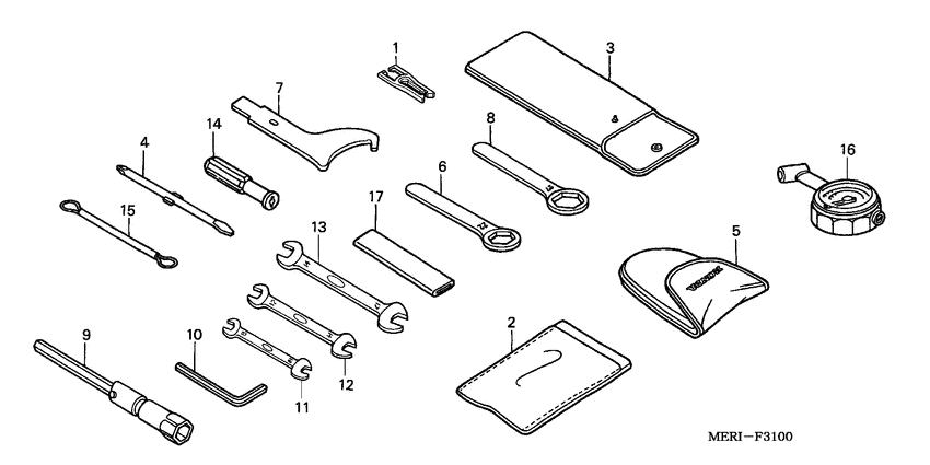 CBF600S (ABS) Инструмент