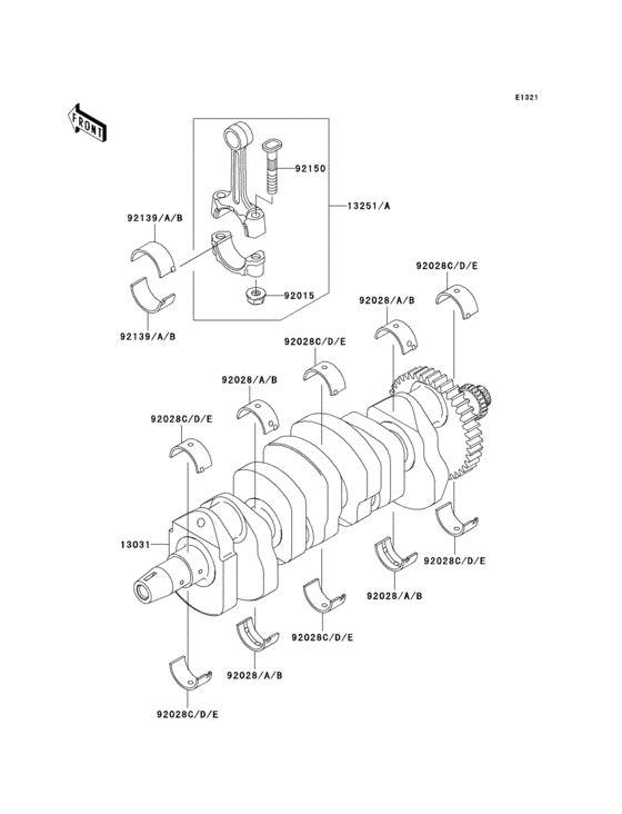ZX900 Коленвал