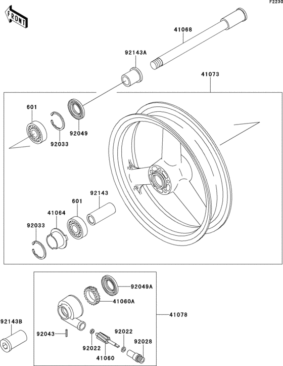 ZX750 Переднее колесо