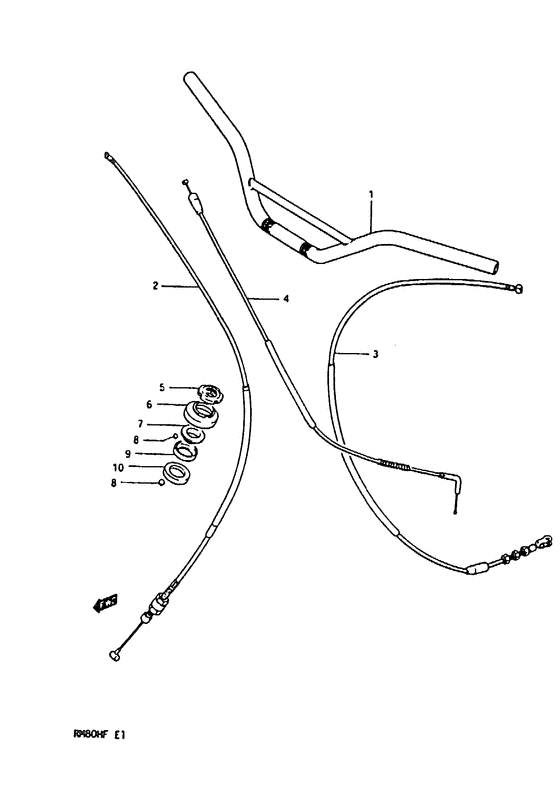 Handlebar - control cable