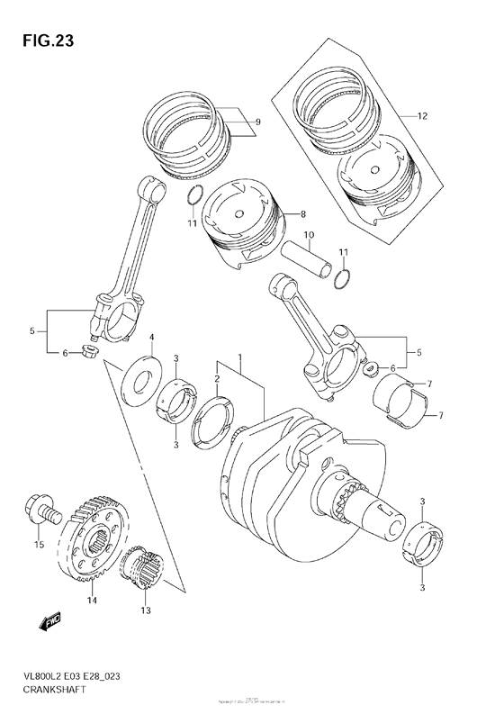 VZ800 Коленвал