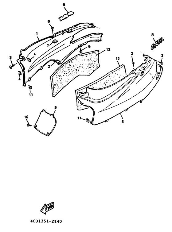 YE50 Боковые обтекатели