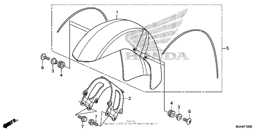 VT750CA Front fender (1)