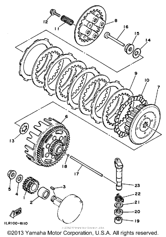 YZ80S (Motocross) Сцепление
