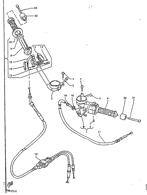 Steering handle. cable