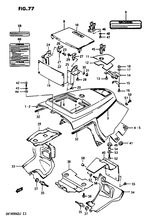 Frame upper cover model h/j