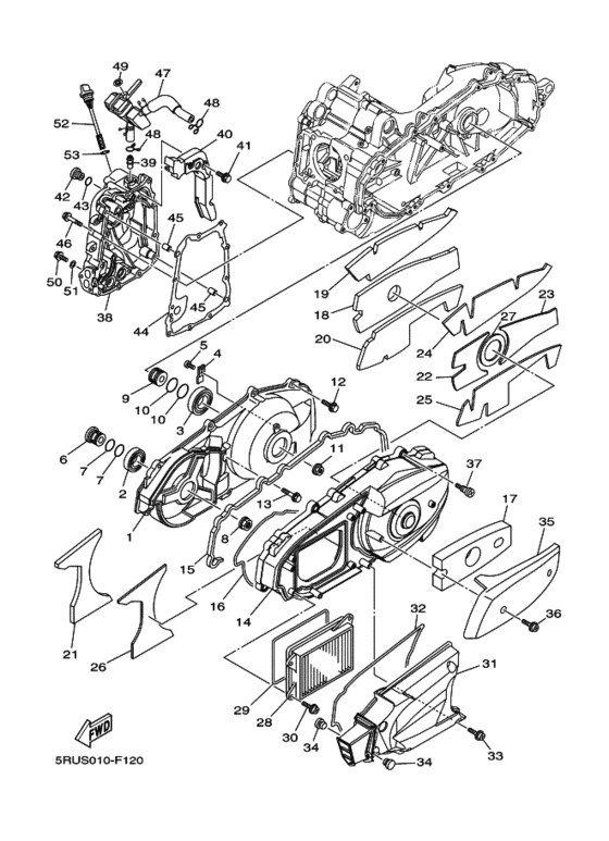 Crankcase cover ass`y  (v