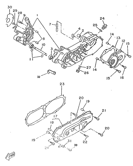 CW50RS Картер двигателя
