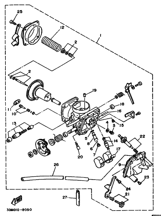 XV250 Carburetor assy