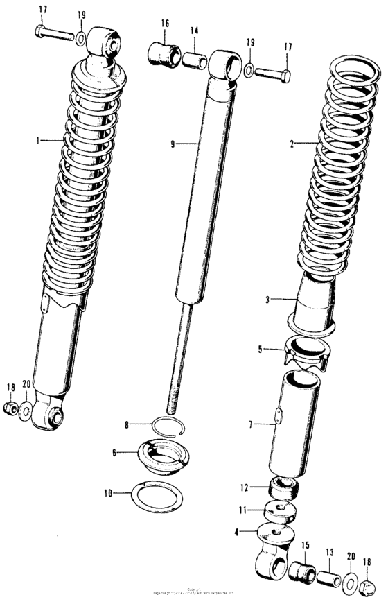 Rear shock absorber k0-k1