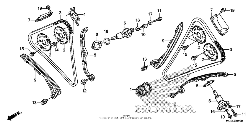 Cam chain + tensioner
