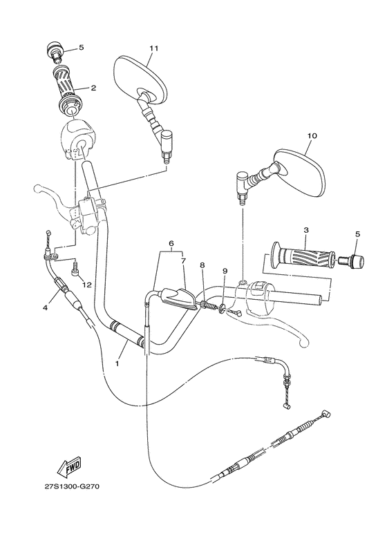 Steering handle & cable