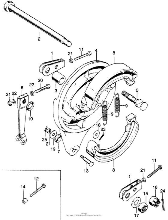 Rear brake + panel