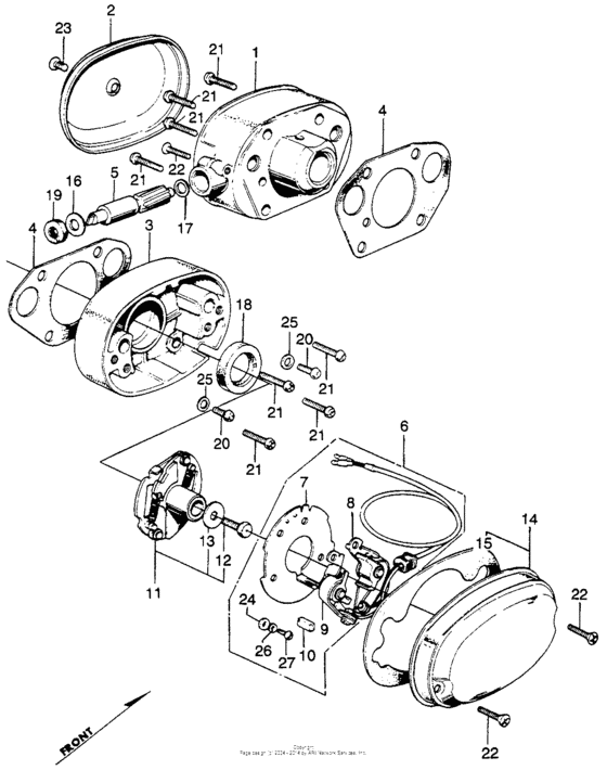 Cylinder head side cover + spark advancer + points
