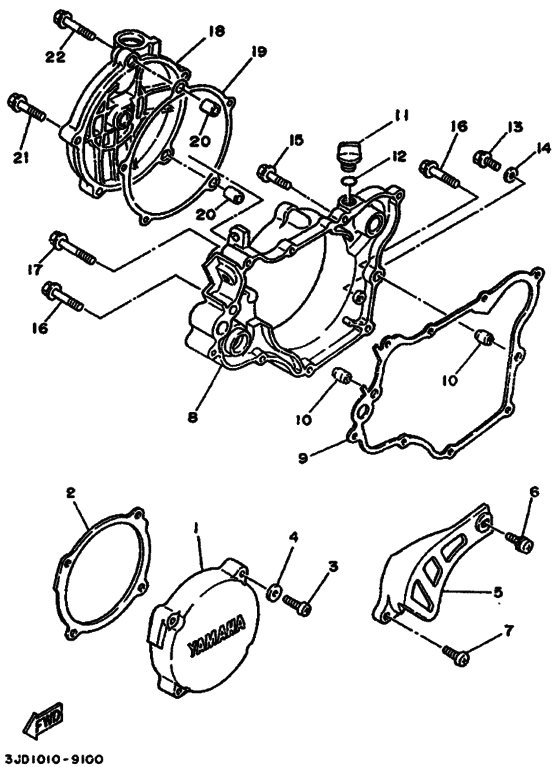 Crankcase cover ass`y  (v