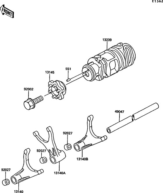 Change drum/shift fork