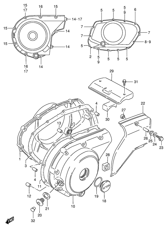 Crankcase cover ass`y  (v