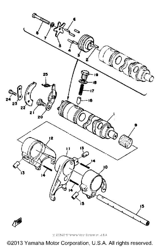 Shift cam-fork