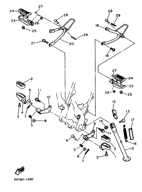 Stand. footrest