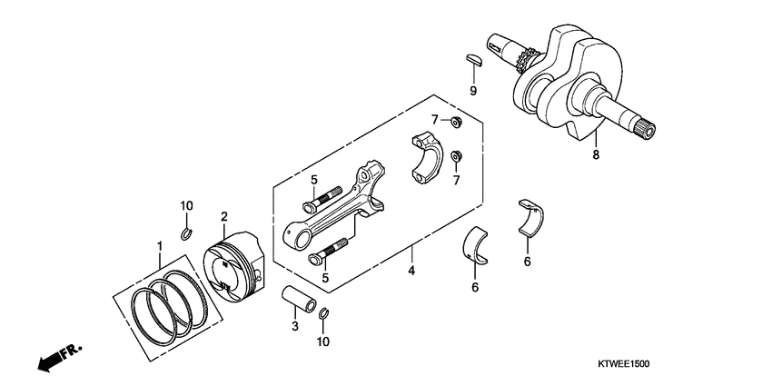 Crankshaft/piston