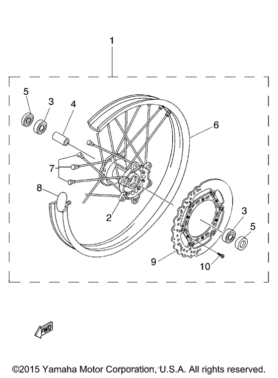 YZ125T1 Front wheel kit
