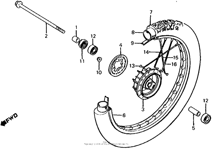 Front wheel 83-85