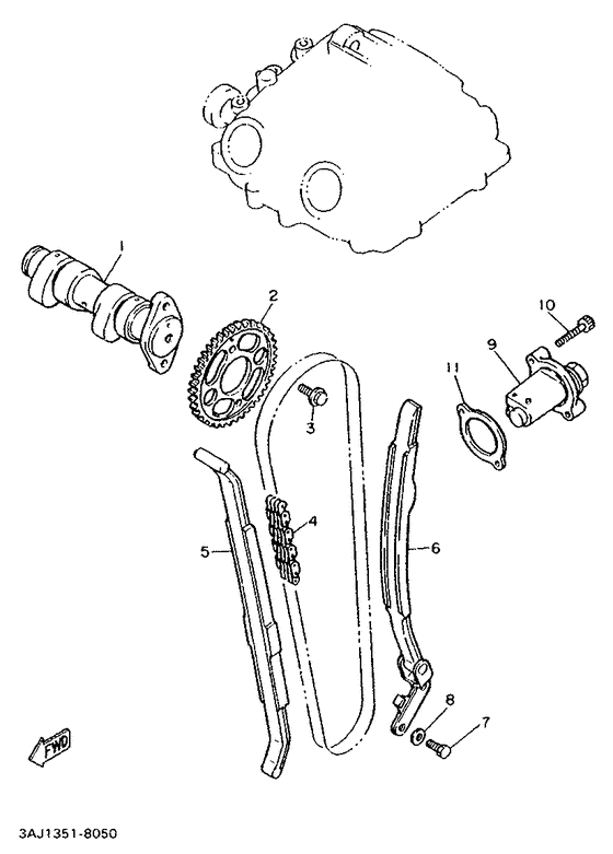XT600E Camshaft. chain