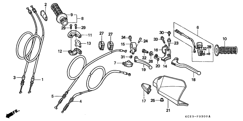 Handle lever/switch/cable