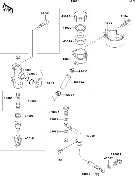 ZR1100 Задний торм цилиндр