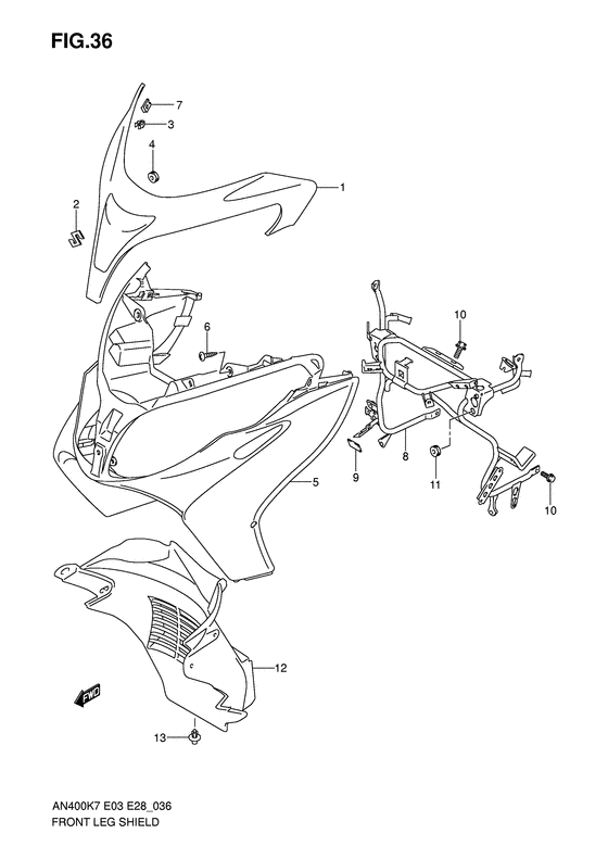 Front leg shield