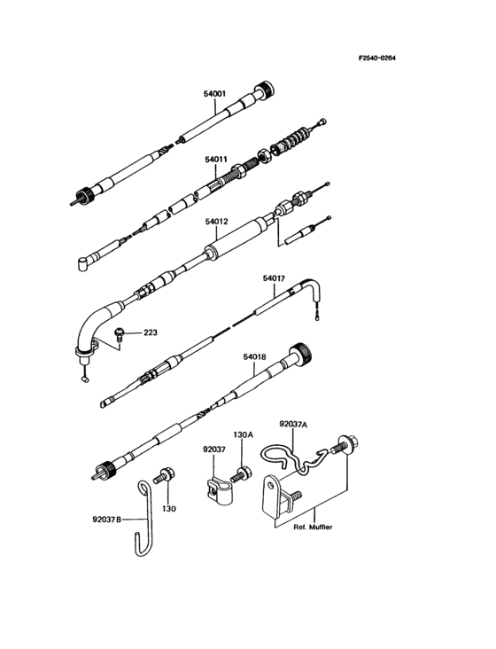 KMX125 Тросы управления