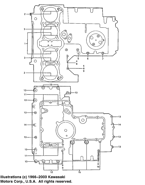 Crankcase bolt & stud pattern
