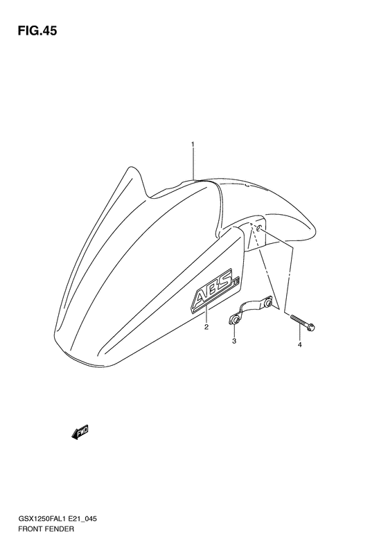 GSX1250 (ABS) Переднее крыло