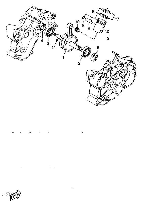 DT50R Коленвал и поршень