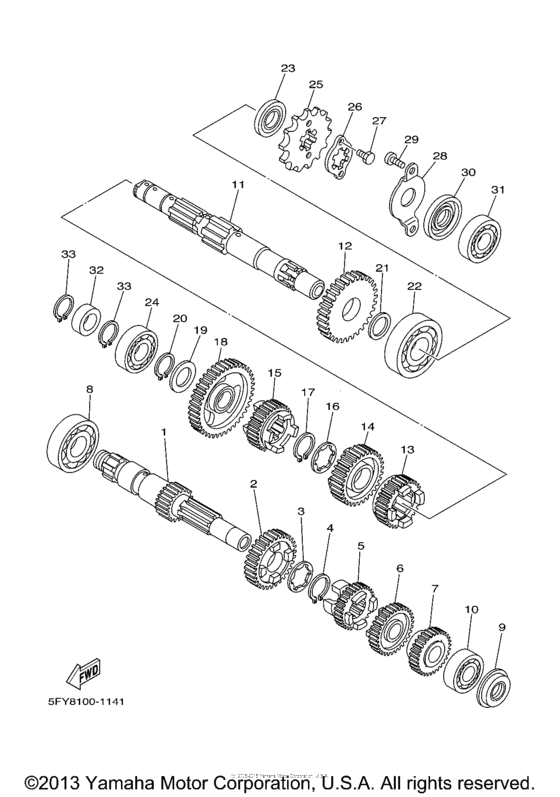 TW200YC Трансмиссия