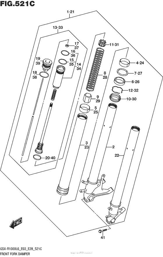 Front Fork Damper (Gsx-R1000L6 E33)