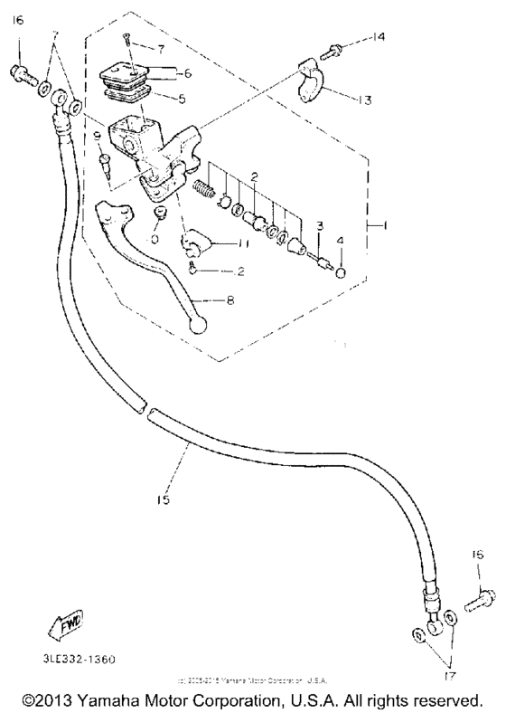 FZR1000DC Главный тормозной цилиндр