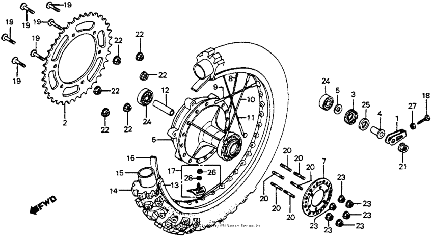 Rear wheel 81