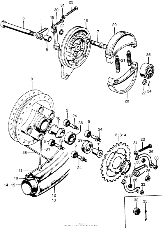 Cb/cl175rear wheel