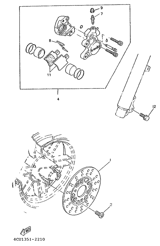Vorderradbremssattel