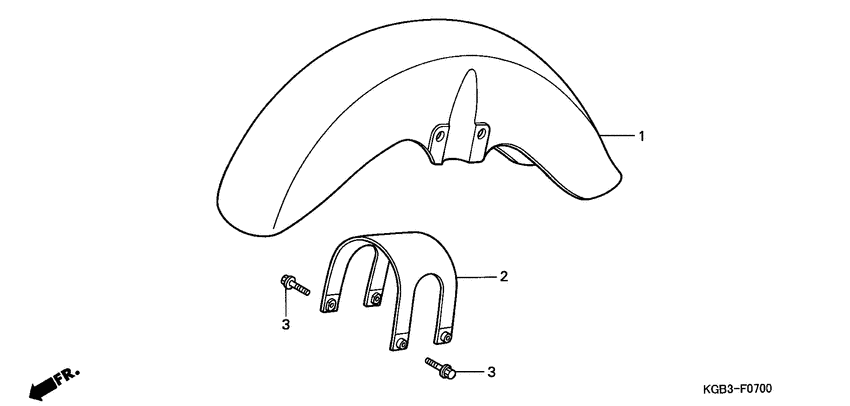 VT125C2 Переднее крыло