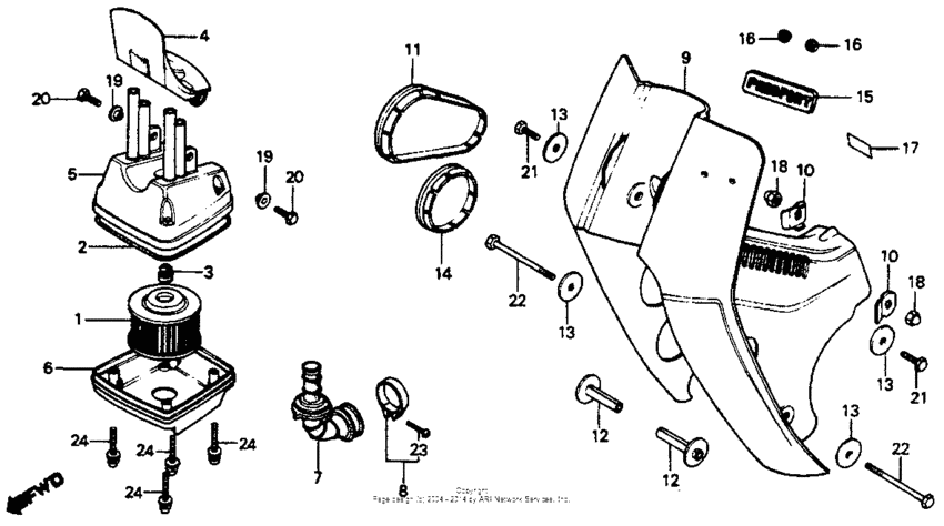 Front cover + air cleaner