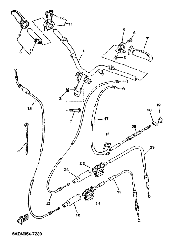 Steering handle. cable