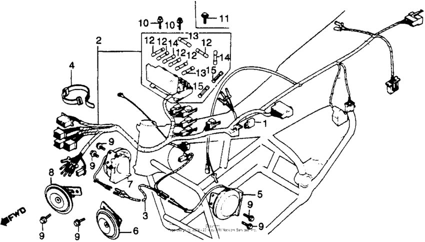 Wire harness + horn