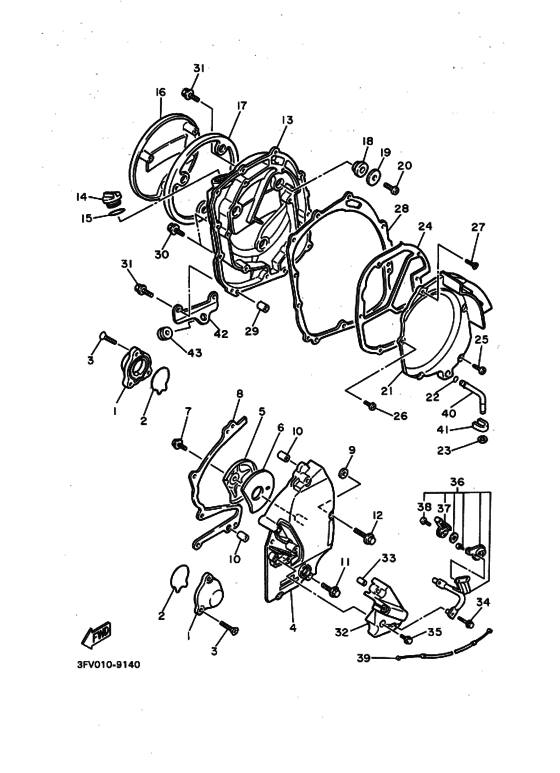 Crankcase cover ass`y  (v