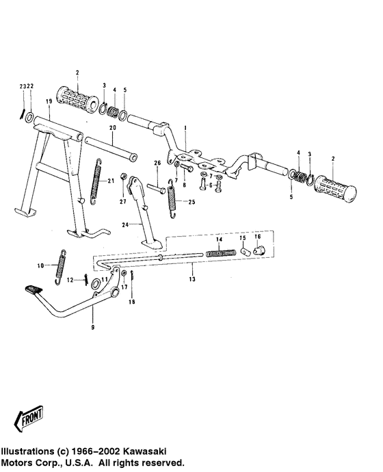 Footrests/stands/brake pedal