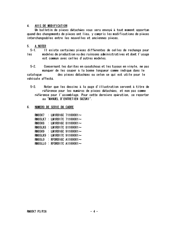 RM85 Catalog preface