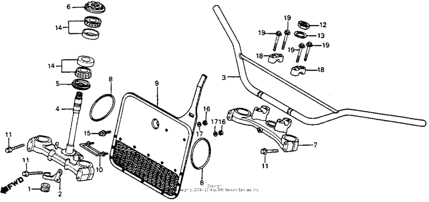 Handlebar + top bridge 82