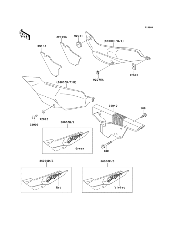 Side covers/chain cover(kle500-a3)